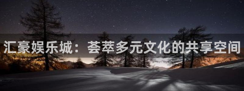 杏鑫娱乐：汇豪娱乐城：荟萃多元文化的共享空间